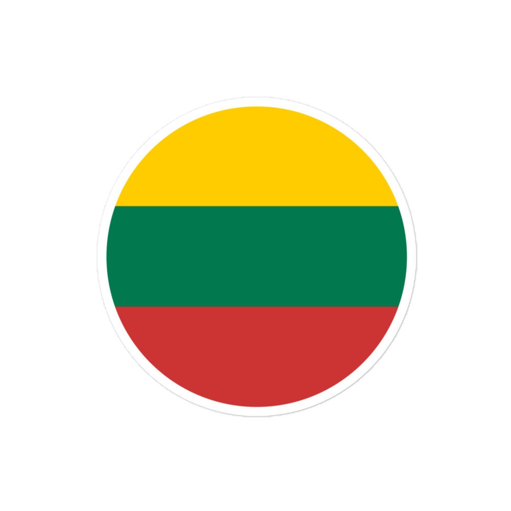 Lithuania Flag Sticker | Bubble-free Kiss Cut Versatile Durable Water Safe Decorative Add-on for your Cars, Laptops, Notebooks and Phones