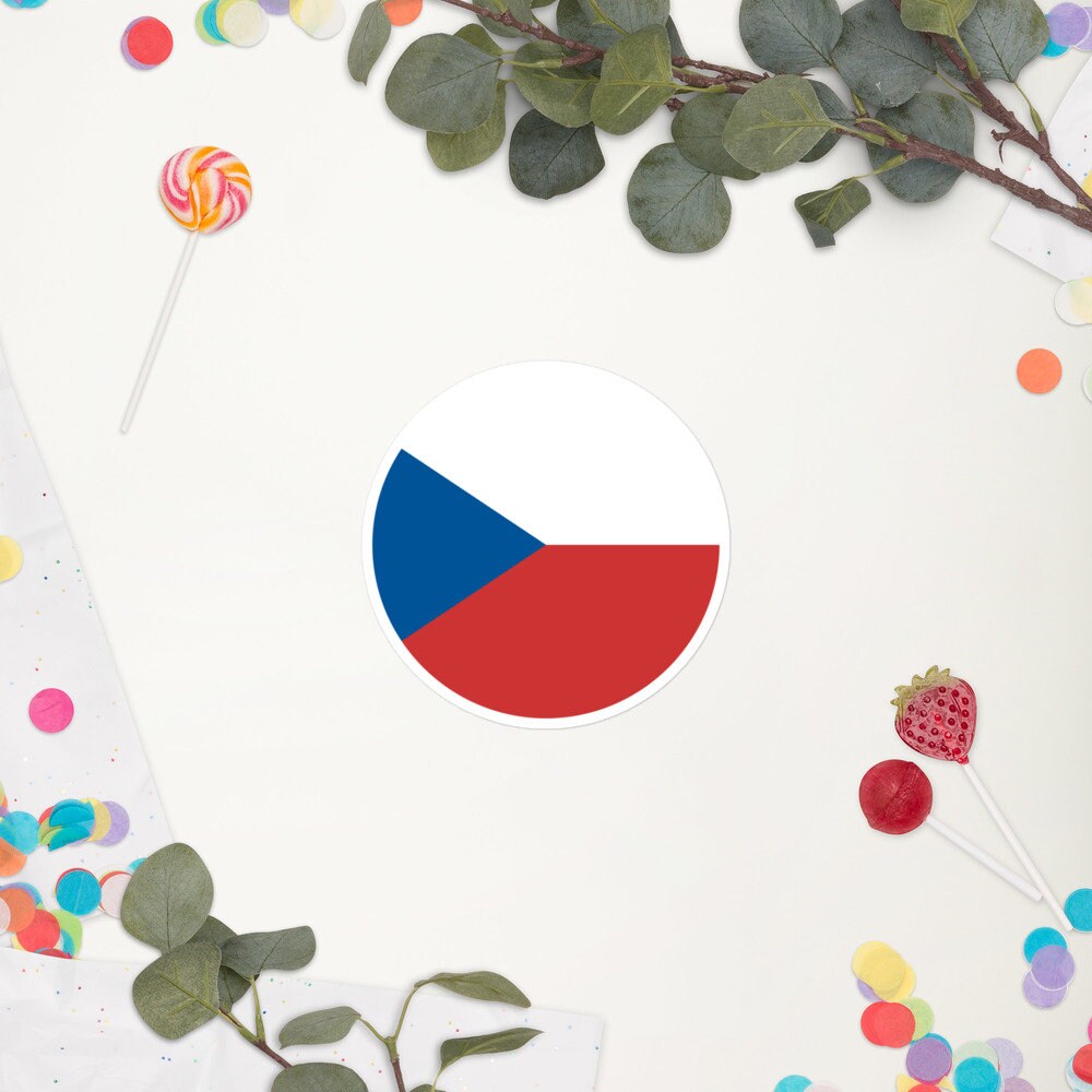 Czech Republic Flag Sticker | Bubble-free Kiss Cut Versatile Durable Water Safe Decorative Add-on for your Car, Laptop, Notebook and Phone