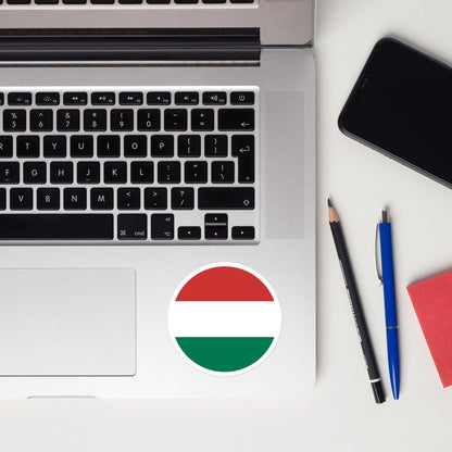 Hungary Flag Sticker | Bubble-free Kiss Cut Versatile Durable Water Safe Decorative Add-on for your Cars, Laptops, Notebooks and Phones