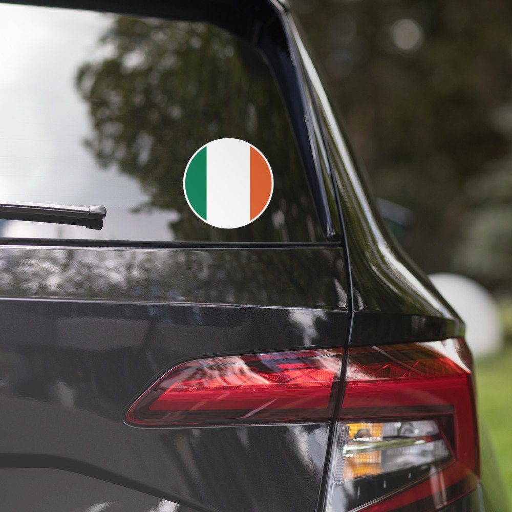 Ireland Flag Sticker | Bubble-free Kiss Cut Versatile Durable Water Safe Decorative Add-on for your Cars, Laptops, Notebooks and Phones