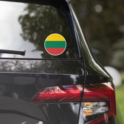 Lithuania Flag Sticker | Bubble-free Kiss Cut Versatile Durable Water Safe Decorative Add-on for your Cars, Laptops, Notebooks and Phones