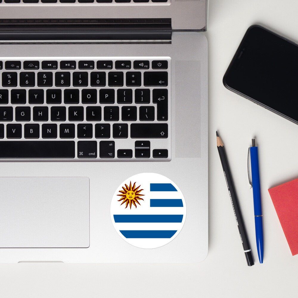 Uruguay Flag Sticker | Bubble-free Kiss Cut Versatile Durable Water Safe Decorative Add-on for your Cars, Laptops, Notebooks and Phones