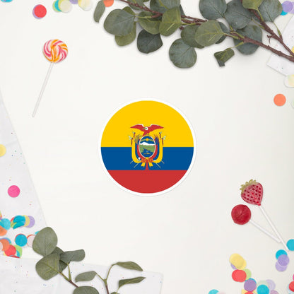 Ecuador Flag Sticker | Bubble-free Kiss Cut Versatile Durable Water Safe Decorative Add-on for your Cars, Laptops, Notebooks and Phones