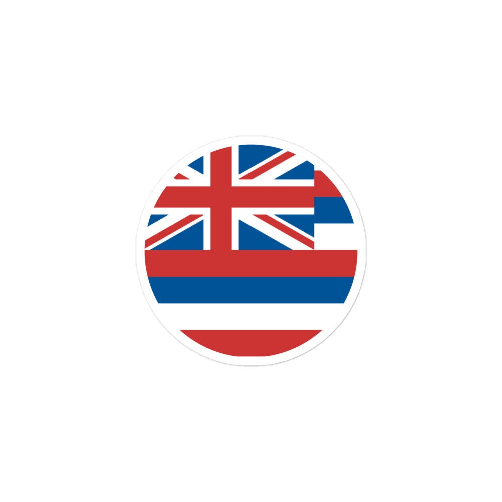 Hawaii Flag Sticker | Bubble-free Kiss Cut Versatile Durable Water Safe Decorative Add-on for your Cars, Laptops, Notebooks and Phones