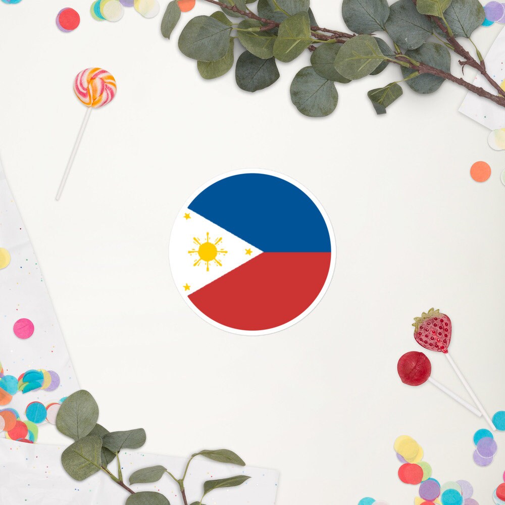 Philippines Flag Sticker | Bubble-free Kiss Cut Versatile Durable Water Safe Decorative Add-on for your Cars, Laptops, Notebooks and Phones