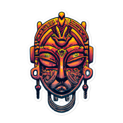 African Mask Sticker | Symbolic Bubble-free Kiss Cut Versatile Durable Decorative Add-on for your Cars, Laptops, Notebooks and Phones