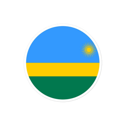 Rwanda Flag Sticker | Bubble-free Kiss Cut Versatile Durable Water Safe Decorative Add-on for your Cars, Laptops, Notebooks and Phones