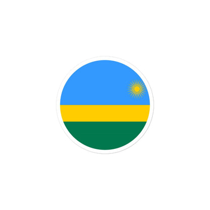 Rwanda Flag Sticker | Bubble-free Kiss Cut Versatile Durable Water Safe Decorative Add-on for your Cars, Laptops, Notebooks and Phones