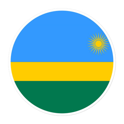 Rwanda Flag Sticker | Bubble-free Kiss Cut Versatile Durable Water Safe Decorative Add-on for your Cars, Laptops, Notebooks and Phones