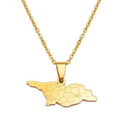 Georgia Map Necklace