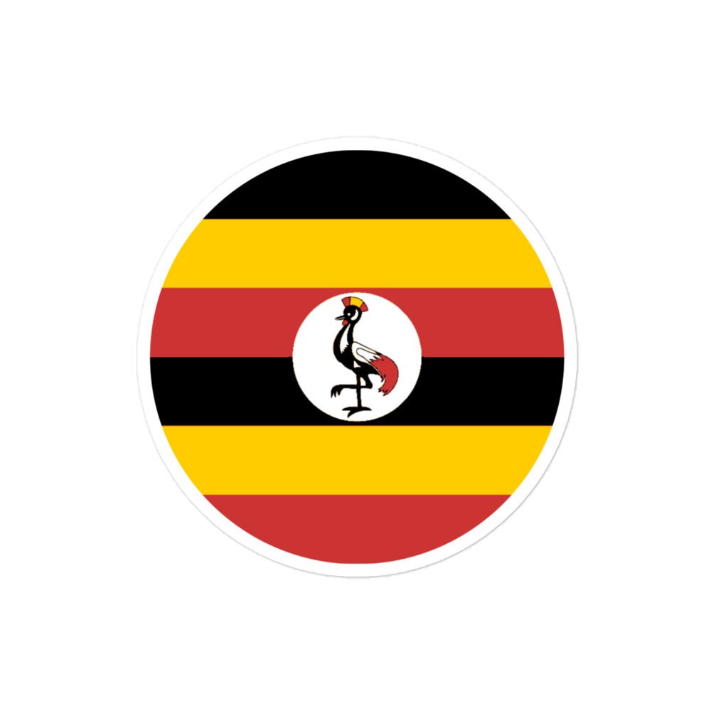 Uganda Flag Sticker | Bubble-free Kiss Cut Versatile Durable Water Safe Decorative Add-on for your Cars, Laptops, Notebooks and Phones