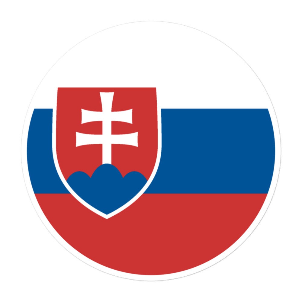 Slovakia Flag Sticker | Bubble-free Kiss Cut Versatile Durable Water Safe Decorative Add-on for your Cars, Laptops, Notebooks and Phones