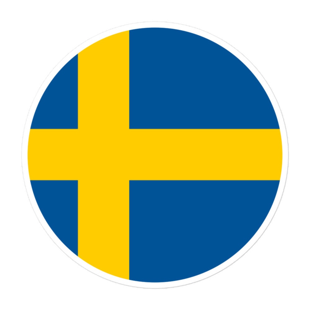 Sweden Flag Sticker | Bubble-free Kiss Cut Versatile Durable Water Safe Decorative Add-on for your Cars, Laptops, Notebooks and Phones