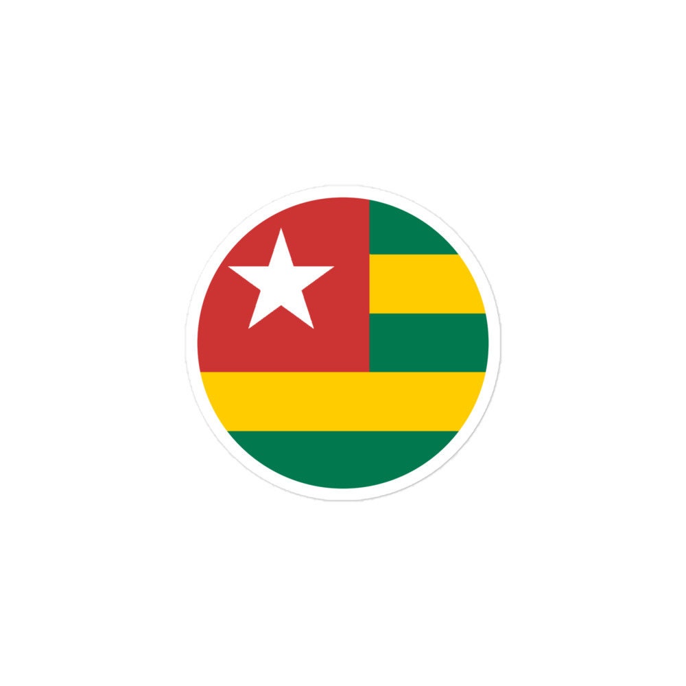 Togo Flag Sticker | Bubble-free Kiss Cut Versatile Durable Water Safe Decorative Add-on for your Cars, Laptops, Notebooks and Phones