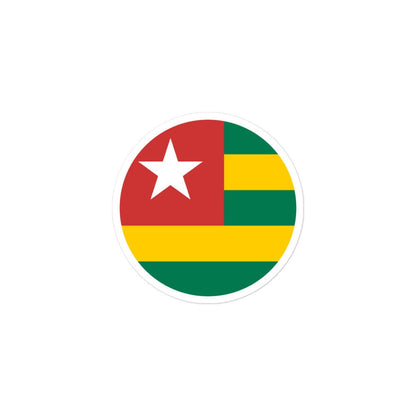 Togo Flag Sticker | Bubble-free Kiss Cut Versatile Durable Water Safe Decorative Add-on for your Cars, Laptops, Notebooks and Phones