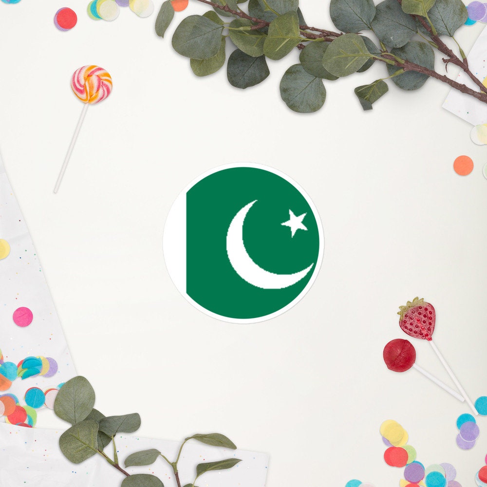 Pakistan Flag Sticker | Bubble-free Kiss Cut Versatile Durable Water Safe Decorative Add-on for your Cars, Laptops, Notebooks and Phones