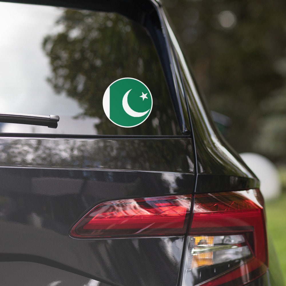 Pakistan Flag Sticker | Bubble-free Kiss Cut Versatile Durable Water Safe Decorative Add-on for your Cars, Laptops, Notebooks and Phones