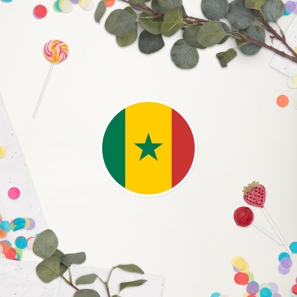 Senegal Flag Sticker | Bubble-free Kiss Cut Versatile Durable Water Safe Decorative Add-on for your Cars, Laptops, Notebooks and Phones