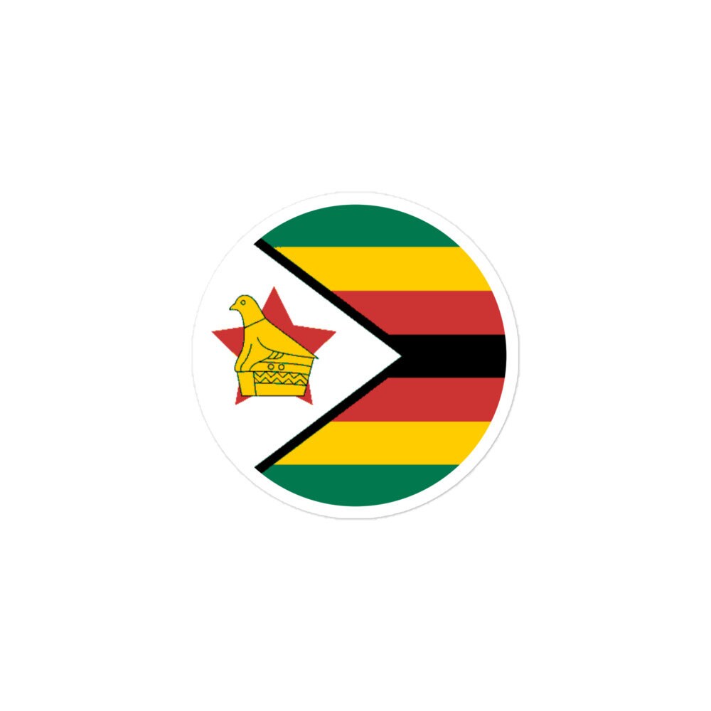 Zimbabwe Flag Sticker | Bubble-free Kiss Cut Versatile Durable Water Safe Decorative Add-on for your Cars, Laptops, Notebooks and Phones