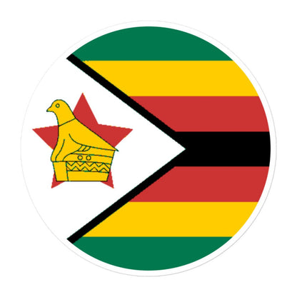 Zimbabwe Flag Sticker | Bubble-free Kiss Cut Versatile Durable Water Safe Decorative Add-on for your Cars, Laptops, Notebooks and Phones