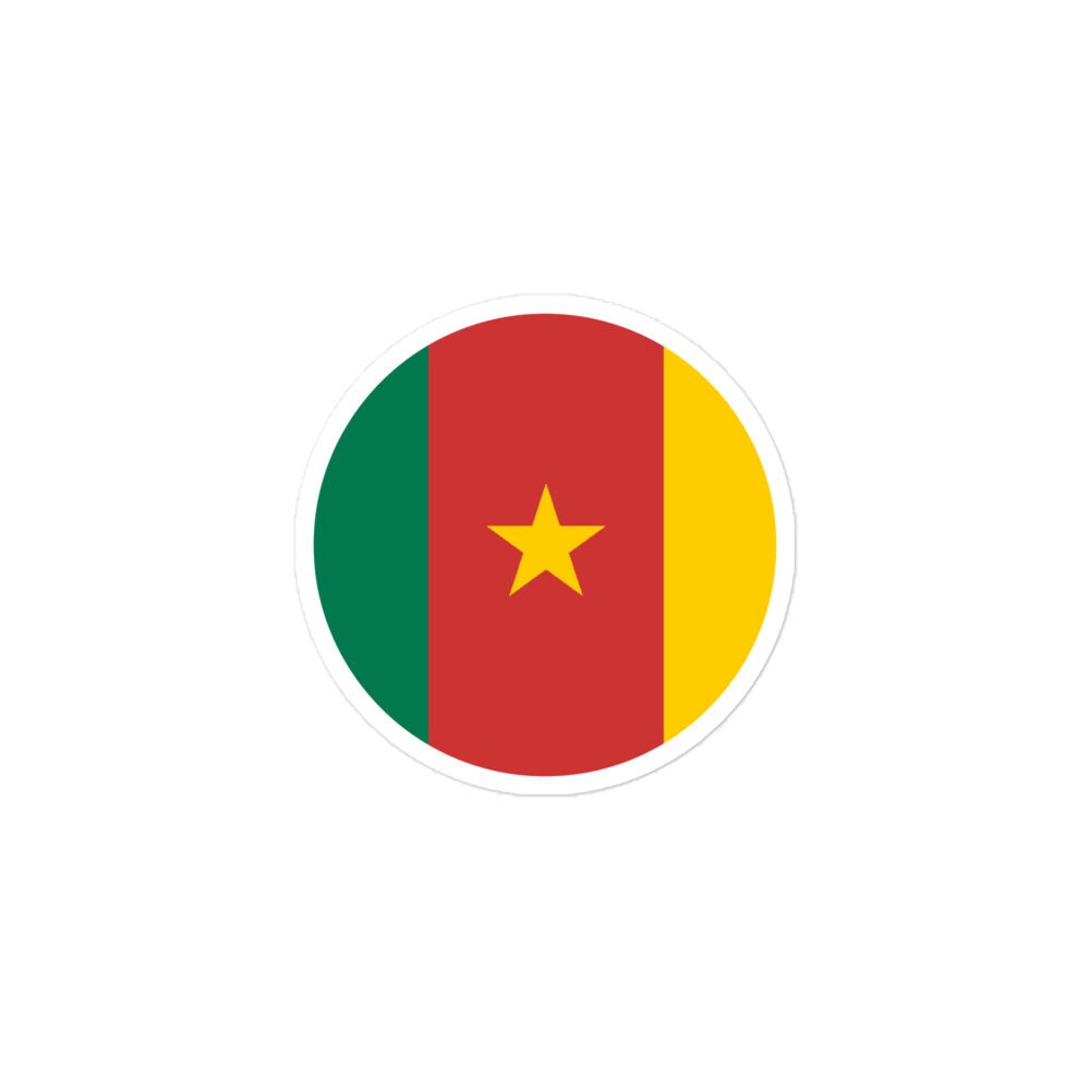 Cameroon Flag Sticker | Bubble-free Kiss Cut Versatile Durable Water Safe Decorative Add-on for your Cars, Laptops, Notebooks and Phones