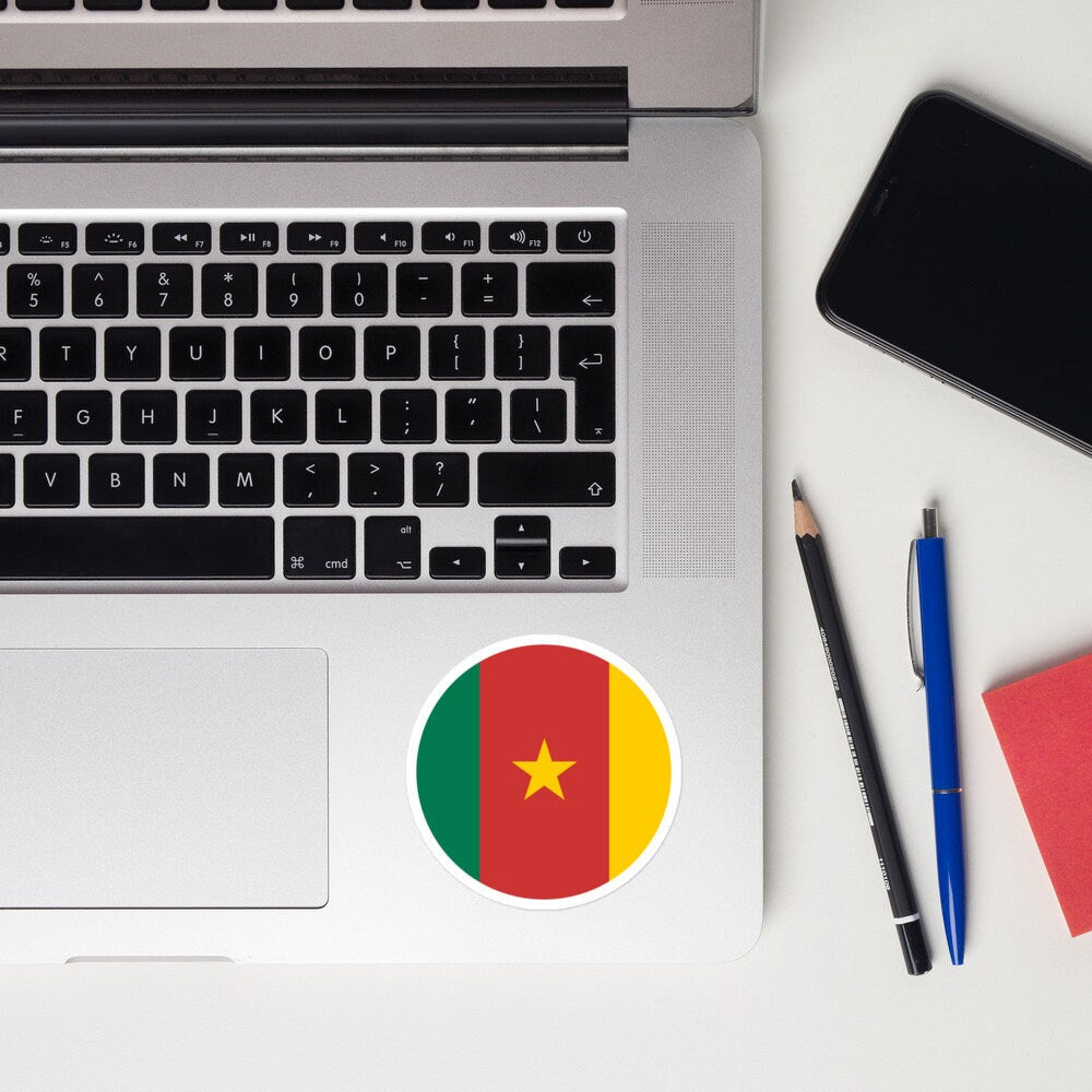 Cameroon Flag Sticker | Bubble-free Kiss Cut Versatile Durable Water Safe Decorative Add-on for your Cars, Laptops, Notebooks and Phones