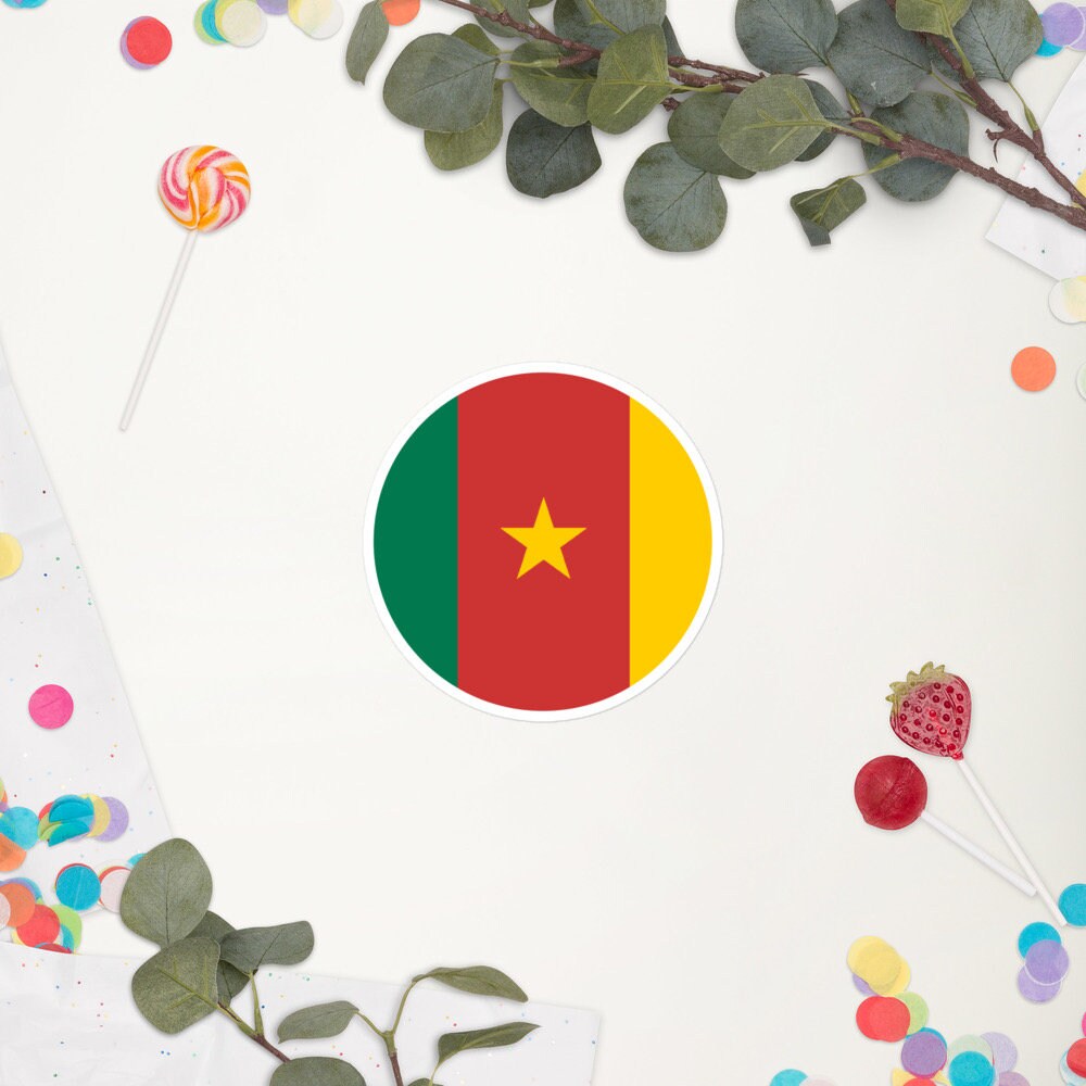 Cameroon Flag Sticker | Bubble-free Kiss Cut Versatile Durable Water Safe Decorative Add-on for your Cars, Laptops, Notebooks and Phones