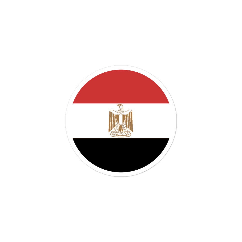 Egypt Flag Sticker | Bubble-free Kiss Cut Versatile Durable Water Safe Decorative Add-on for your Cars, Laptops, Notebooks and Phones