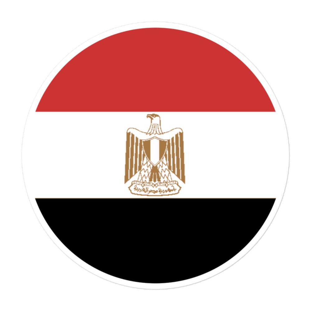 Egypt Flag Sticker | Bubble-free Kiss Cut Versatile Durable Water Safe Decorative Add-on for your Cars, Laptops, Notebooks and Phones