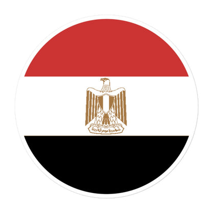 Egypt Flag Sticker | Bubble-free Kiss Cut Versatile Durable Water Safe Decorative Add-on for your Cars, Laptops, Notebooks and Phones