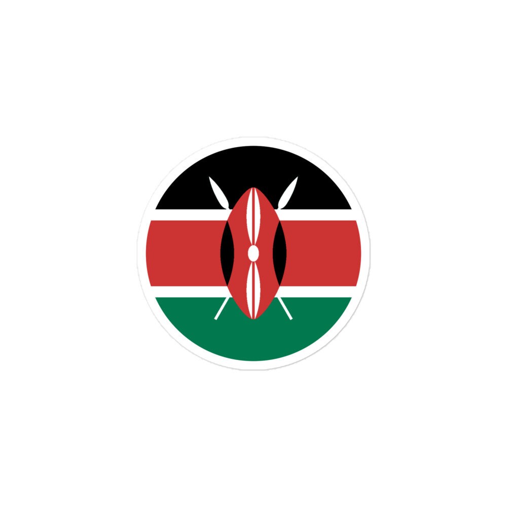 Kenya Flag Sticker | Bubble-free Kiss Cut Versatile Durable Water Safe Decorative Add-on for your Cars, Laptops, Notebooks and Phones