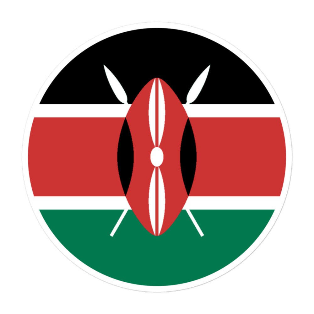 Kenya Flag Sticker | Bubble-free Kiss Cut Versatile Durable Water Safe Decorative Add-on for your Cars, Laptops, Notebooks and Phones