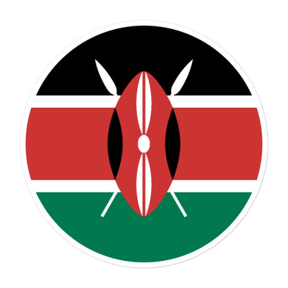 Kenya Flag Sticker | Bubble-free Kiss Cut Versatile Durable Water Safe Decorative Add-on for your Cars, Laptops, Notebooks and Phones