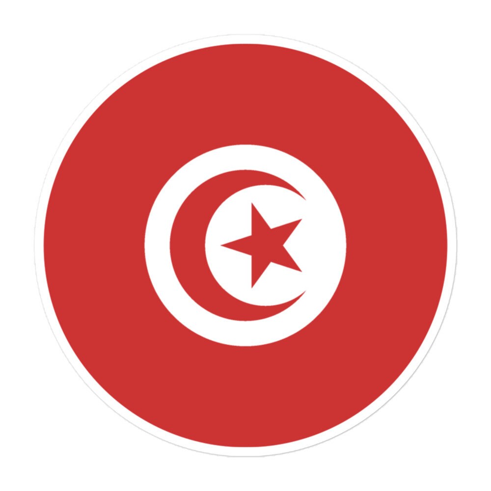 Tunisia Flag Sticker | Bubble-free Kiss Cut Versatile Durable Water Safe Decorative Add-on for your Cars, Laptops, Notebooks and Phones