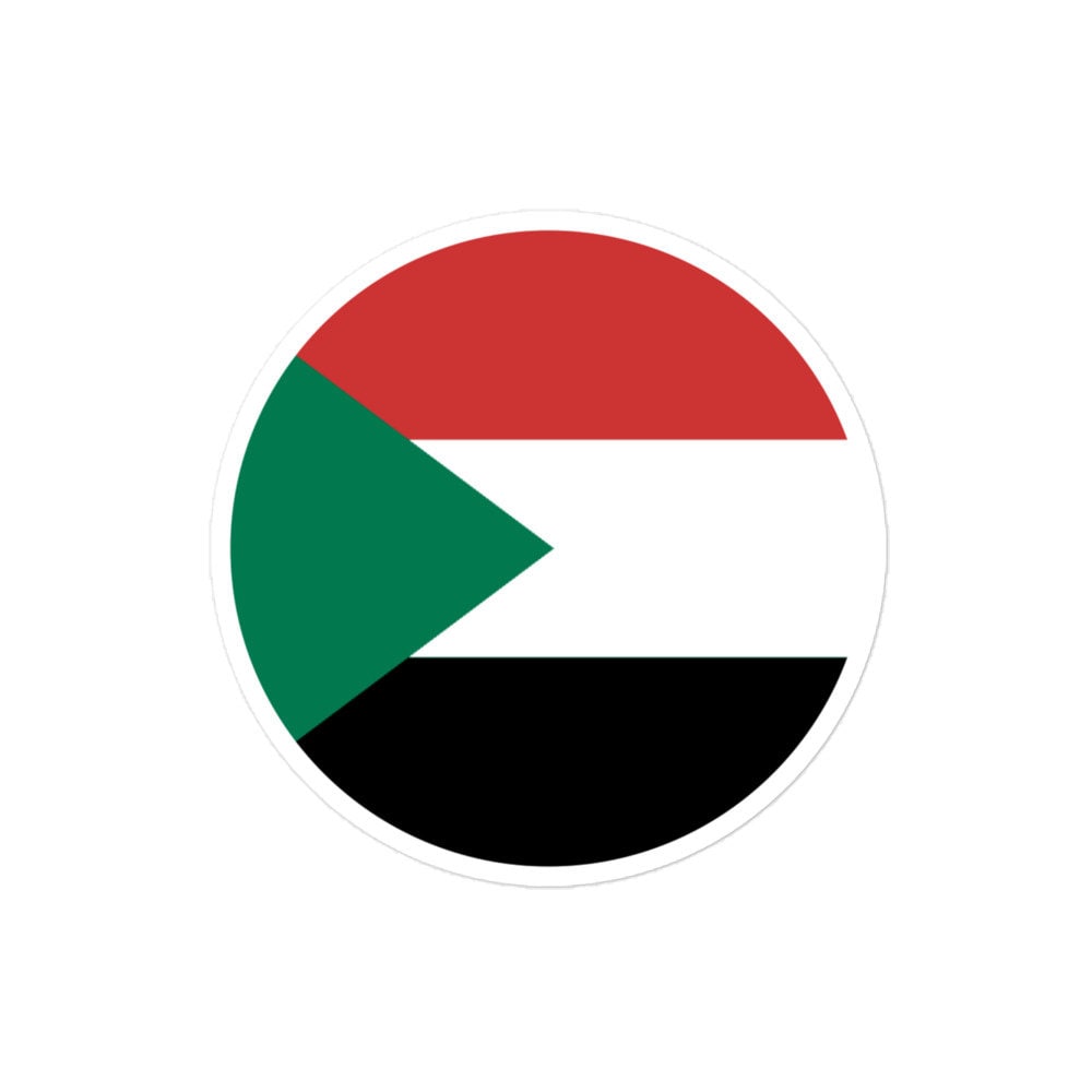 Sudan Flag Sticker | Bubble-free Kiss Cut Versatile Durable Water Safe Decorative Add-on for your Cars, Laptops, Notebooks and Phones