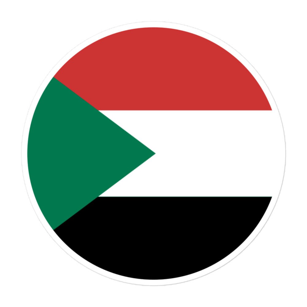 Sudan Flag Sticker | Bubble-free Kiss Cut Versatile Durable Water Safe Decorative Add-on for your Cars, Laptops, Notebooks and Phones