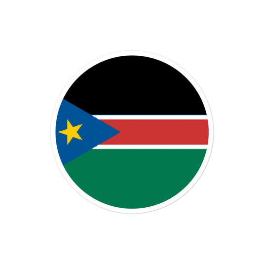 South Sudan Flag Sticker | Bubble-free Kiss Cut Versatile Durable Water Safe Decorative Add-on for your Cars, Laptops, Notebooks and Phones