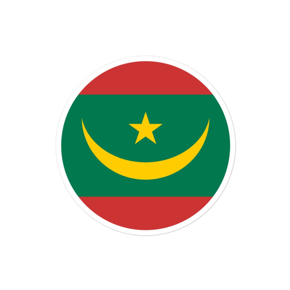 Mauritania Flag Sticker | Bubble-free Kiss Cut Versatile Durable Water Safe Decorative Add-on for your Cars, Laptops, Notebooks and Phones