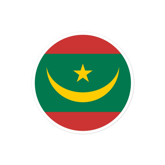 Mauritania Flag Sticker | Bubble-free Kiss Cut Versatile Durable Water Safe Decorative Add-on for your Cars, Laptops, Notebooks and Phones