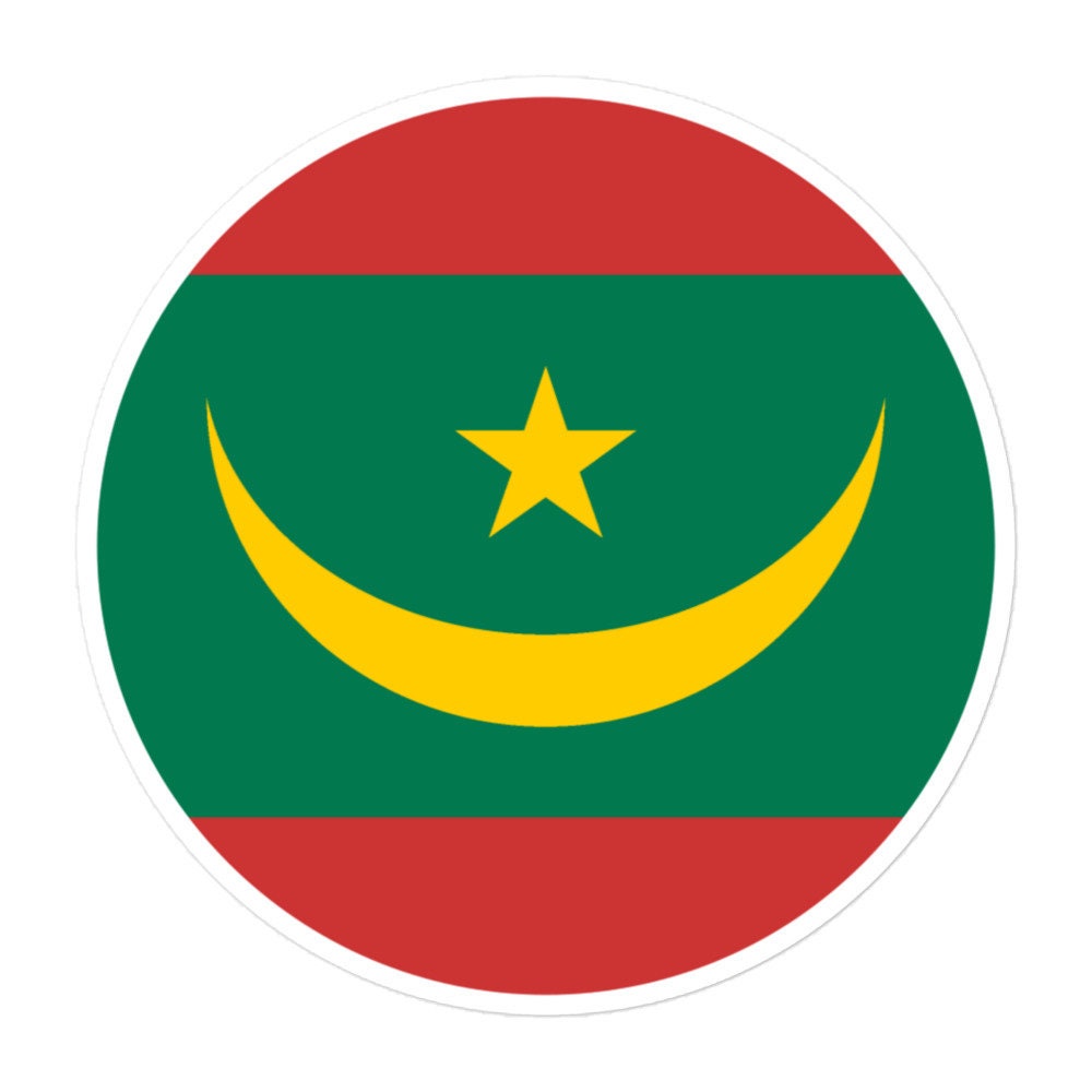 Mauritania Flag Sticker | Bubble-free Kiss Cut Versatile Durable Water Safe Decorative Add-on for your Cars, Laptops, Notebooks and Phones