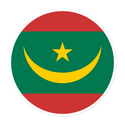 Mauritania Flag Sticker | Bubble-free Kiss Cut Versatile Durable Water Safe Decorative Add-on for your Cars, Laptops, Notebooks and Phones