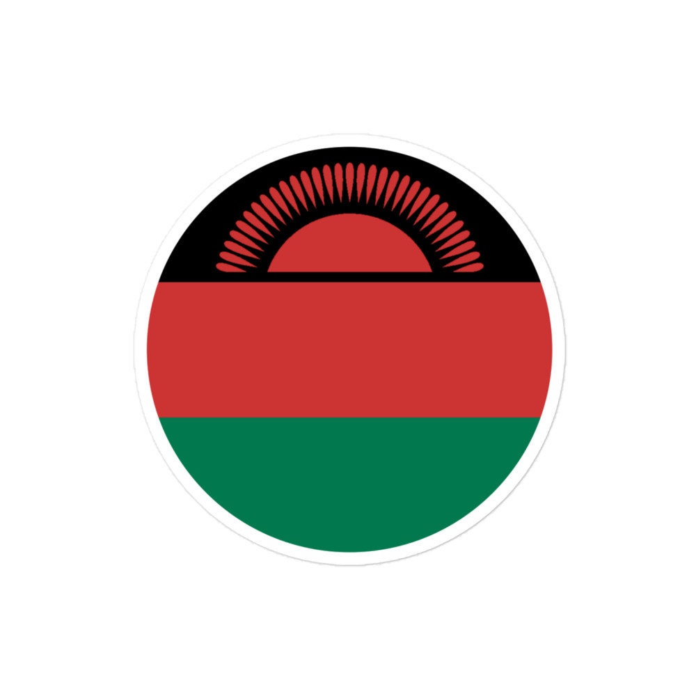 Malawi Flag Sticker | Bubble-free Kiss Cut Versatile Durable Water Safe Decorative Add-on for your Cars, Laptops, Notebooks and Phones