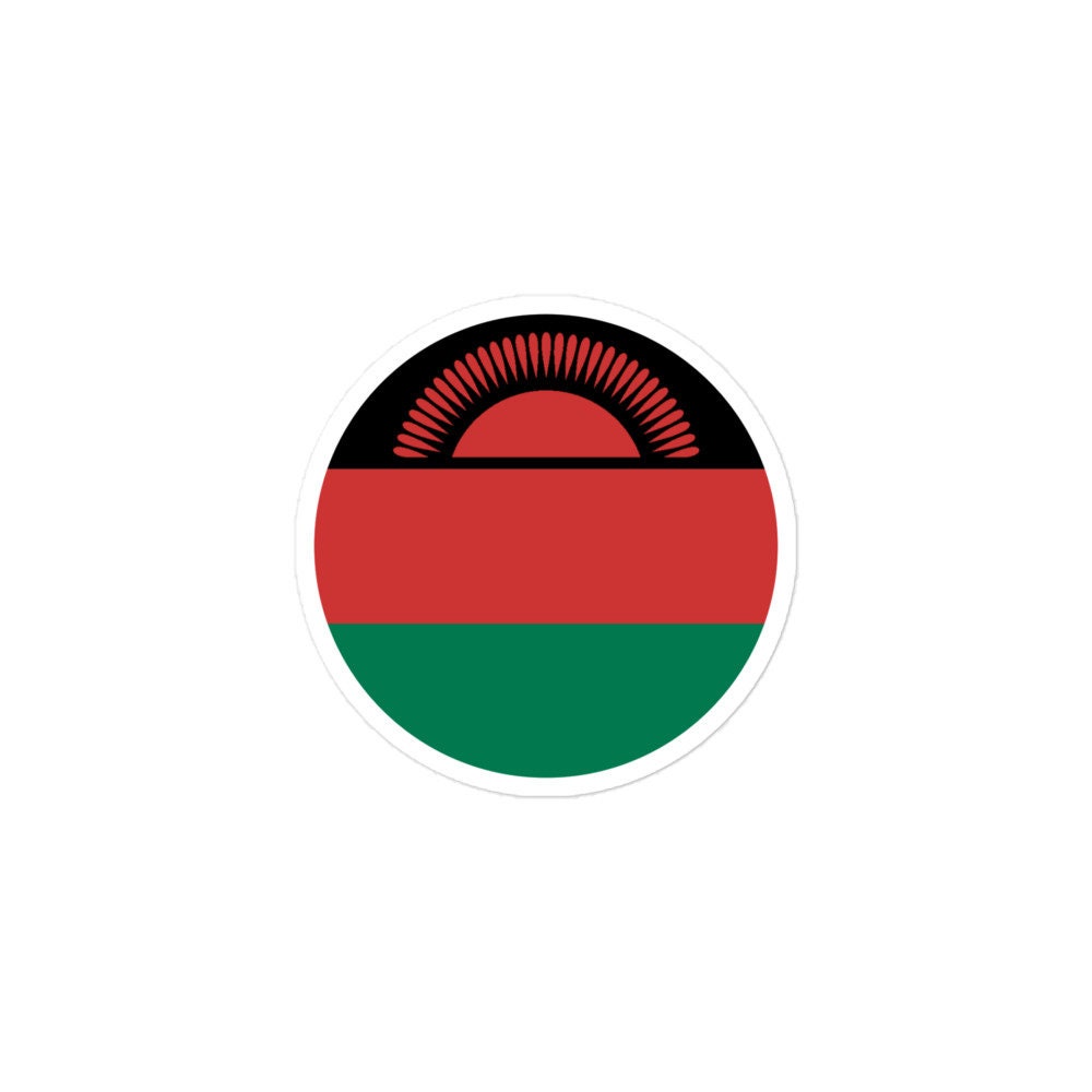 Malawi Flag Sticker | Bubble-free Kiss Cut Versatile Durable Water Safe Decorative Add-on for your Cars, Laptops, Notebooks and Phones