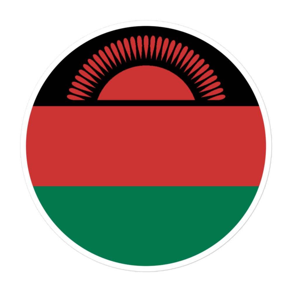 Malawi Flag Sticker | Bubble-free Kiss Cut Versatile Durable Water Safe Decorative Add-on for your Cars, Laptops, Notebooks and Phones