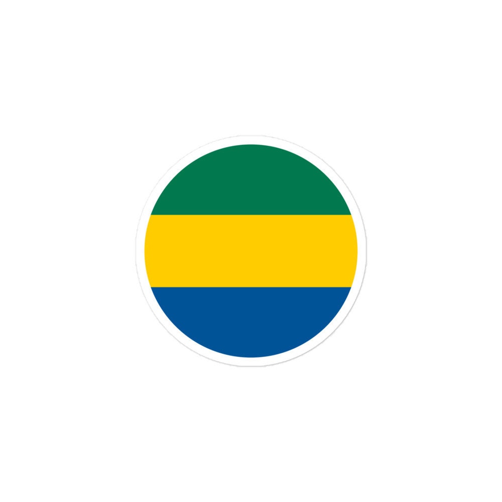 Gabon Flag Sticker | Bubble-free Kiss Cut Versatile Durable Water Safe Decorative Add-on for your Cars, Laptops, Notebooks and Phones