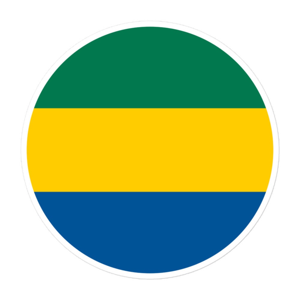 Gabon Flag Sticker | Bubble-free Kiss Cut Versatile Durable Water Safe Decorative Add-on for your Cars, Laptops, Notebooks and Phones