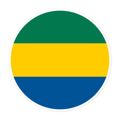 Gabon Flag Sticker | Bubble-free Kiss Cut Versatile Durable Water Safe Decorative Add-on for your Cars, Laptops, Notebooks and Phones