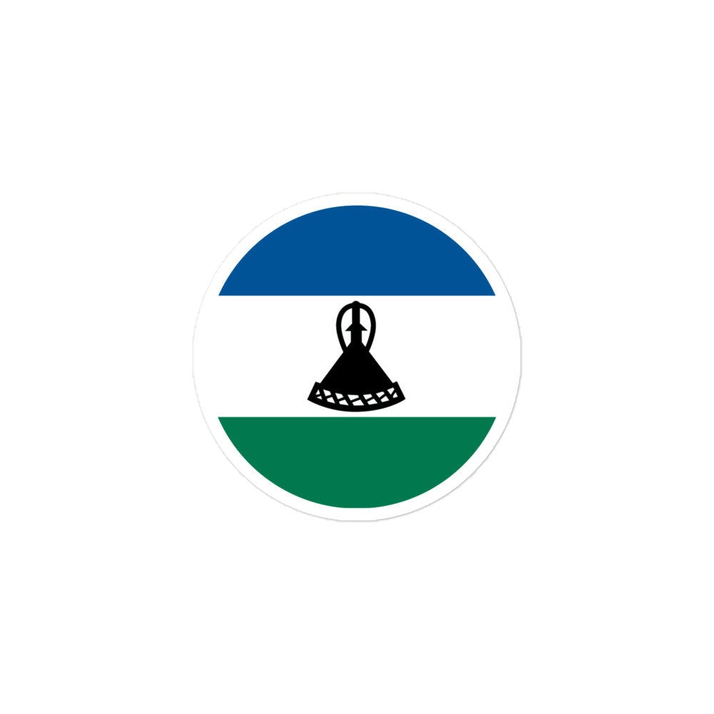 Lesotho Flag Sticker | Bubble-free Kiss Cut Versatile Durable Water Safe Decorative Add-on for your Cars, Laptops, Notebooks and Phones