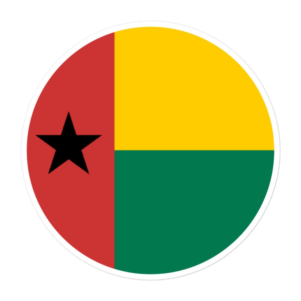 Guinea Bissau Flag Sticker | Bubble-free Kiss Cut Versatile Durable Water Safe Decorative Add-on for your Cars, Laptops, Notebooks and Phone