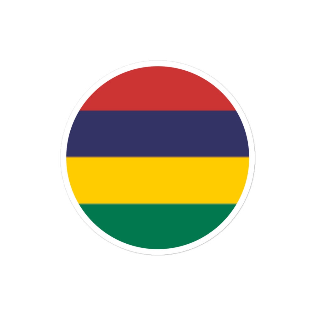 Mauritius Flag Sticker | Bubble-free Kiss Cut Versatile Durable Water Safe Decorative Add-on for your Cars, Laptops, Notebooks and Phones